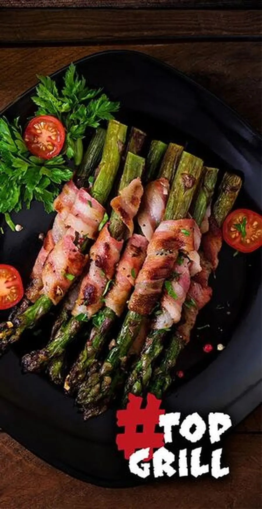 Przepis na Szparagi grillowane w boczku . Czyli Jak ugotować i jak przygotować Szparagi grillowane w boczku .