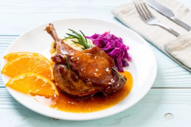 Przepis na Pomarańczowe udka z kaczki