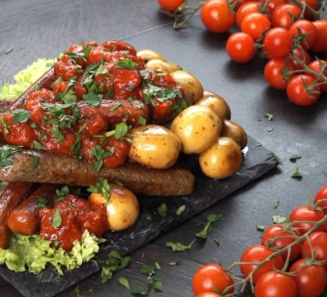 Przepis na Wegekiełbaski z sosem miodowo-pomidorowym