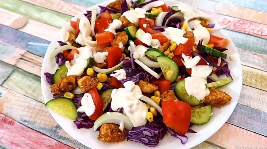 Przepis na Sałatka kebab . Czyli Jak ugotować i jak przygotować Sałatka kebab .