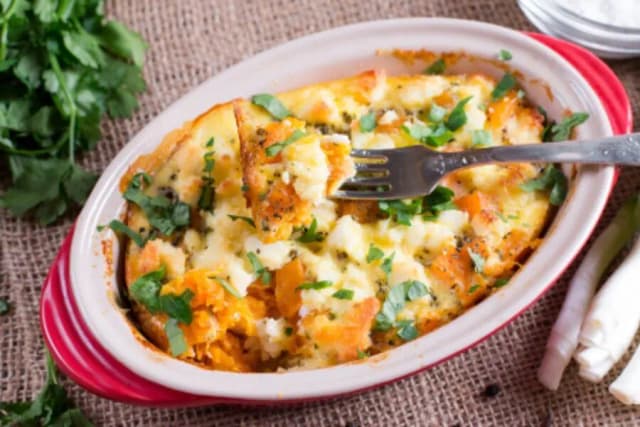 Przepis na Zapiekanka z dynią i kurczakiem