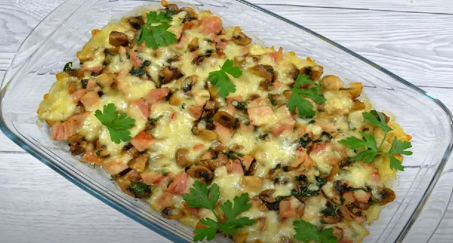 Przepis na Zapiekane pieczarki z kurczakiem. Czyli Jak ugotować i jak przygotować Zapiekane pieczarki z kurczakiem.