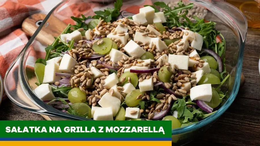 Przepis na Sałatka z mozzarellą na grilla. Czyli Jak ugotować i jak przygotować Sałatka z mozzarellą na grilla.